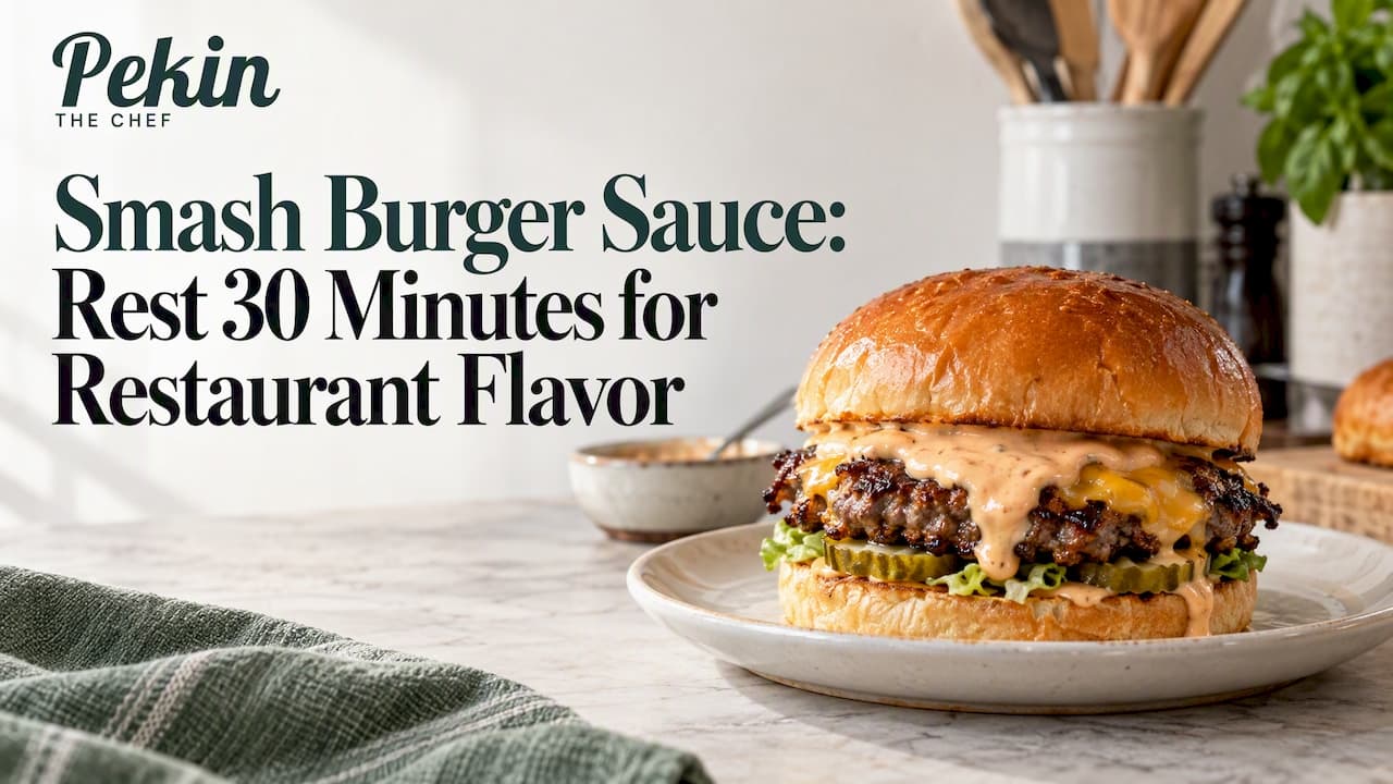 Smash Burger Sauce: Rest 30 Minutes for Restaurant Flavor